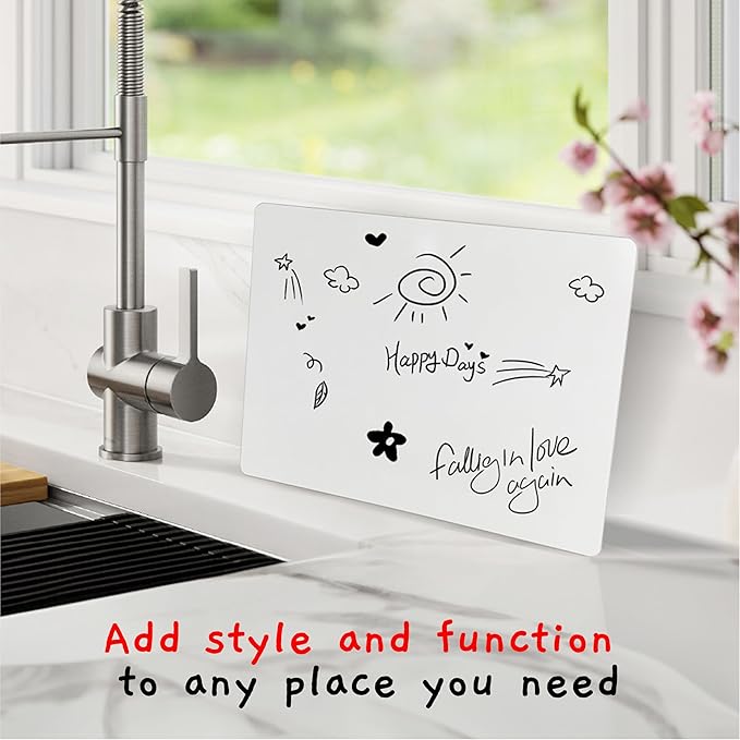 6 Premium Small Dry Erase Board 9"x12"- Portable Dry Erase Lap Board, Handheld Whiteboard- White Boards for Students - Small Whiteboard | Double Sided Erasable White Boards Dry Erase- 6 Pk