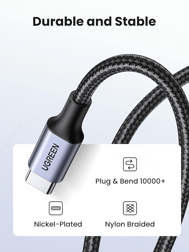 UGREEN Nexode 65W USB C Charger Desktop Bundle with 60W 2 Pack USB C Cable