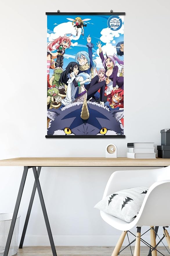 Trends International That Time I Got Reincarnated As A Slime - Group Wall Poster, 22.375" x 34", Premium Poster & Clip Bundle