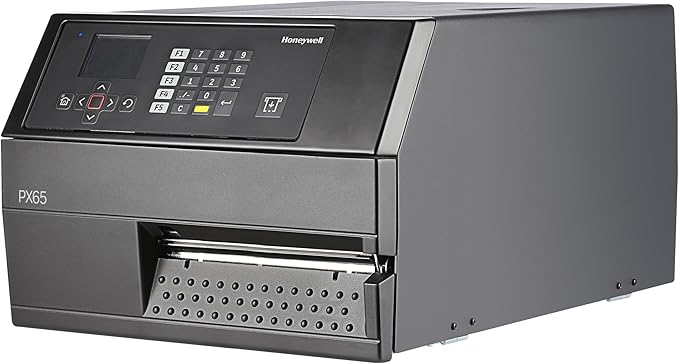 Honeywell PX65A Industrial Thermal Transfer Label Printer, 203 DPI, Ethernet Connectivity, Wide-Label Barcode Printing, US & EU Power Cord, Model PX65A00000000200