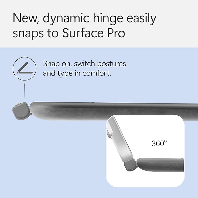 Microsoft Surface Pro Keyboard for Surface Pro 12" Device, Keyboard Only, Alcantara Material, Slate