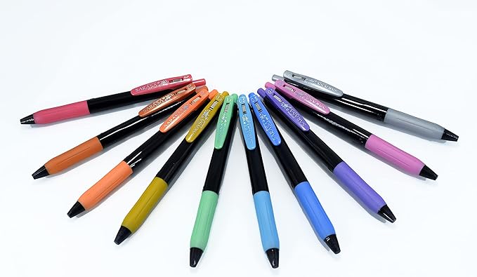 Zebra Pen Sarasa Clip Decoshine Retractable Gel Pen, 0.5mm Fine Point, Assorted Metallic Colors, Works Well on Dark Paper, Ideal for Journal, Note Taking and Planner Use, 9-Pack (49009)