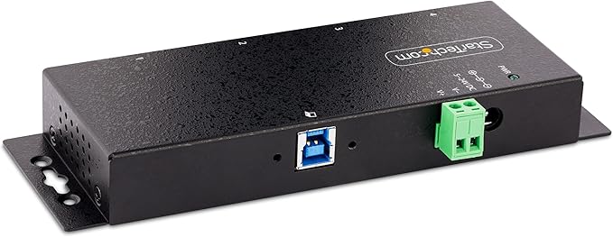 StarTech.com 4-Port Industrial USB 3.0 5Gbps Hub, Rugged USB Hub with ESD Protection, DIN/Wall/Desk Mountable USB-A Hub, USB Expander w/Locking Ports, Heavy Duty - TAA