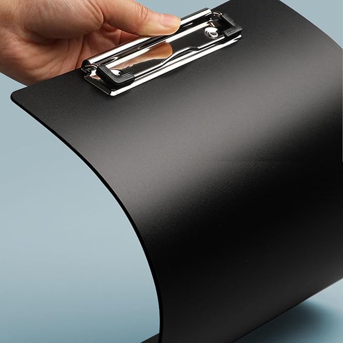 Plastic Clipboards, [Pack of 10] A4 Clipboard Folder 12.5x9 Inch Clip Boards with Secure Hold for Office & Classroom Supplies - Black