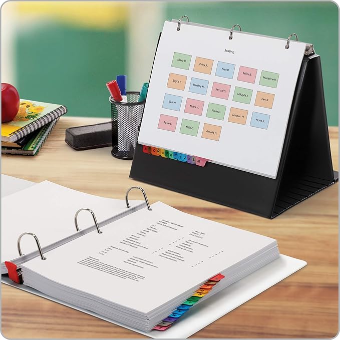 Cardinal Binder Dividers, A-Z Tabs, 3 Pack, Customizable Table of Contents Page, Reversible Multicolor Tabs, 3-Hole Punched for Binders