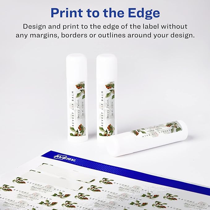 Avery Glossy White Rectangle Labels, Sure Feed Technology, 1" x 1.5", 3,200 Glossy White Labels, Print-to-The-Edge, Permanent Adhesive, Laser/Inkjet Printable
