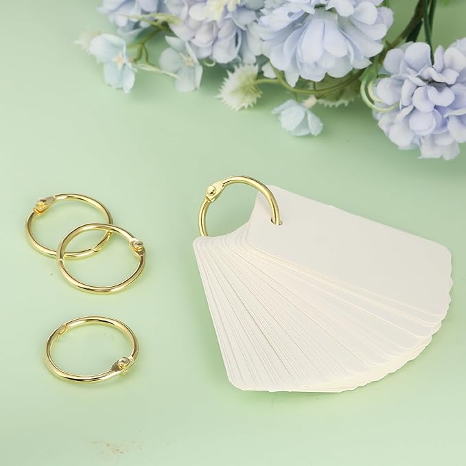 Mr. Pen- Loose Leaf Binder Ring, 40 Pack, Gold Binder Rings 1 Inch, Book Rings