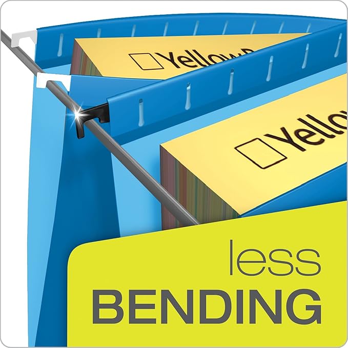 Pendaflex SureHook Reinforced Hanging Folders,Letter Size,Assorted Colors,1/5 Cut,20/BX (6152 1/5 Asst),(Pack of 5)