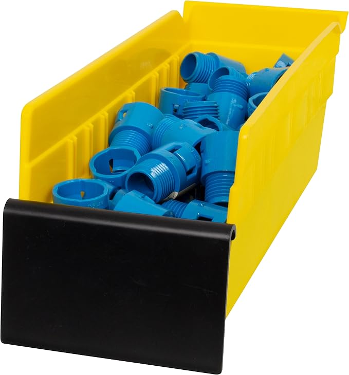 Akro-Mils 40410 Extended Label Holder for Akro-Mils Shelf Bins and ShelfMax Bins, Black, (24-Pack)
