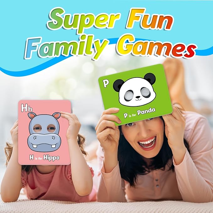 Aizweb Alphabet Flash Cards,Giant Animal Flash Cards for Toddlers 1-3,Alphabet Learning Toys Lowercase Uppercase Letter Learning Game ABC for Kids Ages 3-5 Classroom Preschool Kindergarten