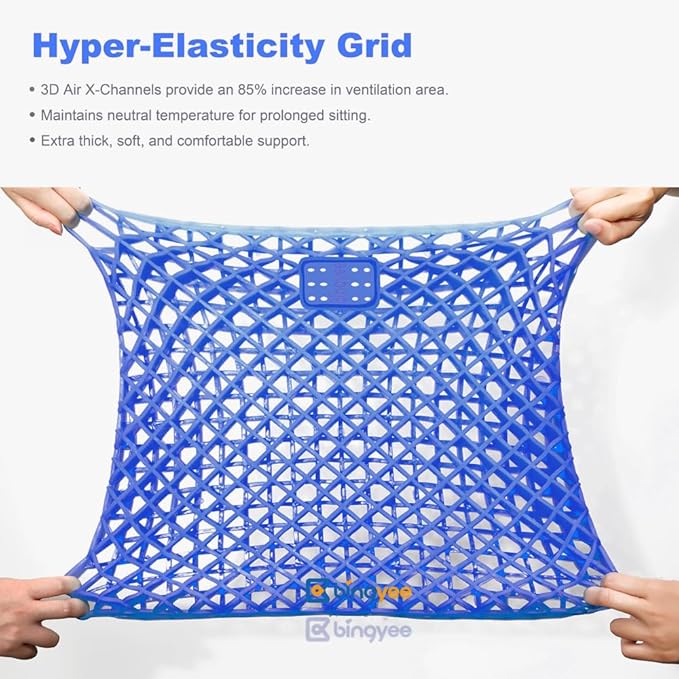 Gel Seat Cushion 1.8 Inch Thick Seating Pad Orthopedic Chair Cushions for Pressure Relief Gel Pads for Office Chair, Car, Home, Wheelchair, Kayak Cushion, Stadium Cushion
