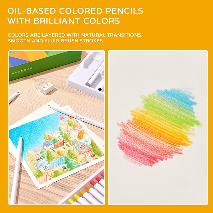 Kaco KALOR 36 Premium Color Mechanical Pencil Set, Refillable Soft Lead Cores, 36 Count, Pack of 1 Color Box, Drawing Sketching Pens Painting Supplies