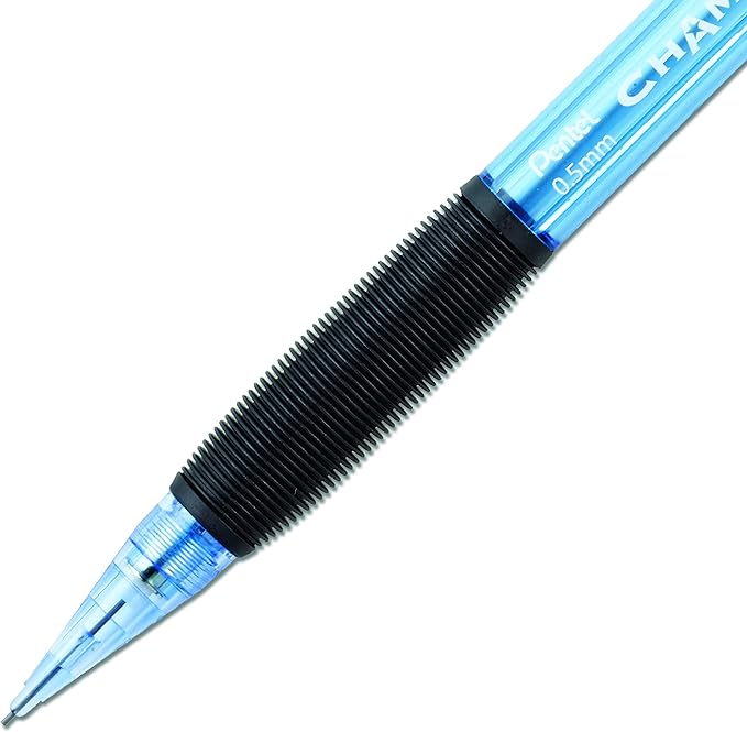 Pentel Champ Pencil, Automatic Pencil, 0.5mm Lead Size, Blue Barrel, Box of 12 (AL15C)