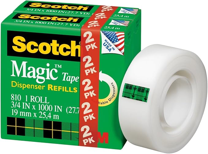 Scotch Magic Tape Refills 2/Pkg-.75" X1,296