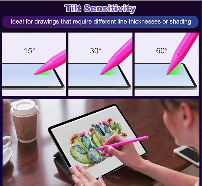Stylus Pen for iPad 11th/10th 2025–2018 Active Pencil Pro with Palm Rejection 2Pack Stylus Pencil Pen for iPad 11/10/9/8/7/6th,iPadPro 12.9/11/13inch M4,Air 3/4/5/M2/M3,Mini A16/5th/6th