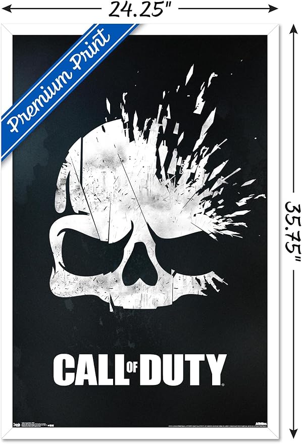 Trends International Call of Duty - Skull Wall Poster, 22.375" x 34", White Framed Version
