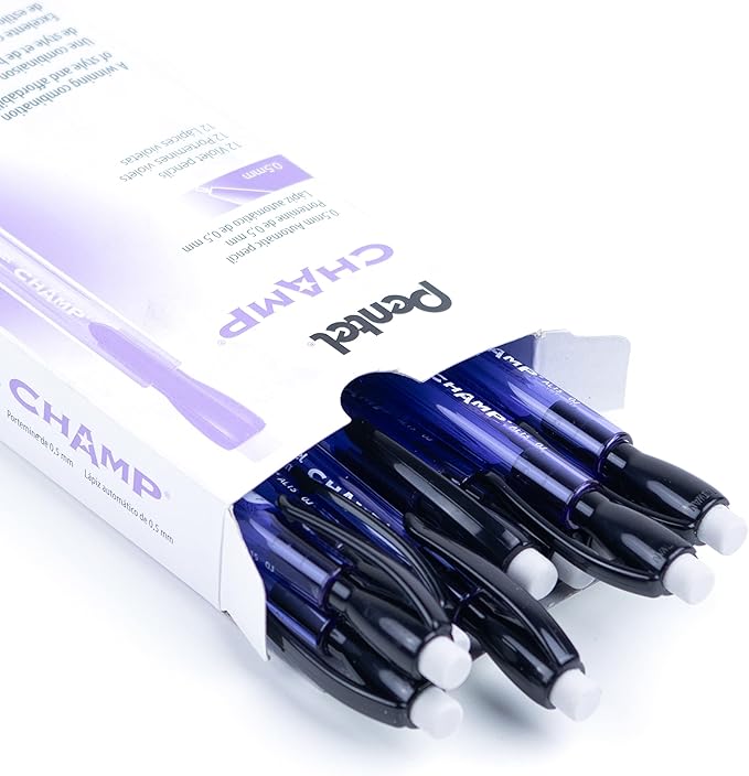 Pentel Champ Mechanical Pencil, (0.5mm), Tinted Violet Barrel, Box of 12 (AL15V)