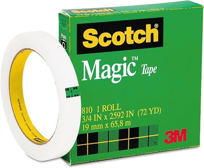 Scotch 810342592 Magic Tape Refill, 3/4-Inch x 2592-Inch, 3-Inch Core, Clear