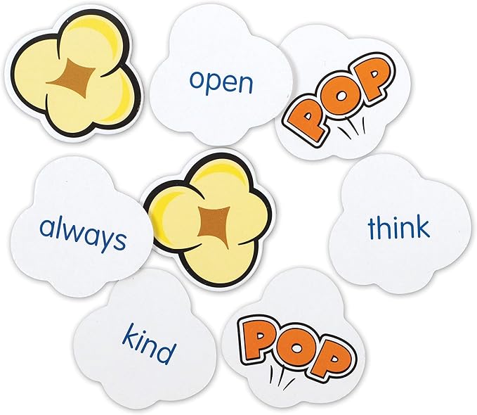 Learning Resources Pop for Sight Words 2 Game, Homeschool, Early Vocabulary and Phonics Classroom Game, 100 Pieces, 2-4 Players, Ages 5+