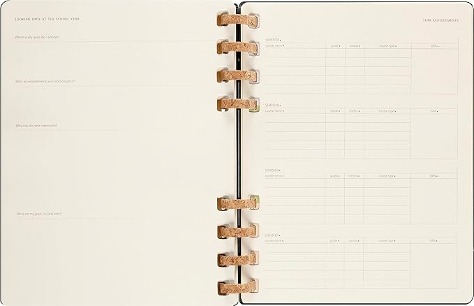 Moleskine 2024 Spiral Academic Planner, 12M, Extra Large, Black, Hard Cover (7.5 x 10)