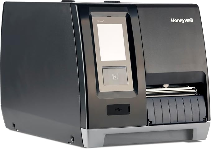Honeywell PM45A Industrial Thermal Transfer Label Printer, 300 DPI, Full Touch Display, Ethernet Connectivity, Fixed Hanger, US Power Cord, Model PM45A10000000301