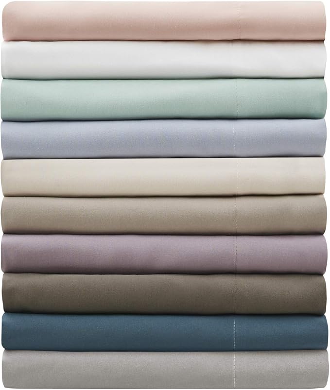 Madison Park 3M Microcell Bed Sheet Set Color Fast, Wrinkle and Stain Resistant, Soft Sheets with 16" Deep Pocket All Season, Cozy Bedding-Set, Matching Pillow Case, Twin XL, Blush, 3 Piece