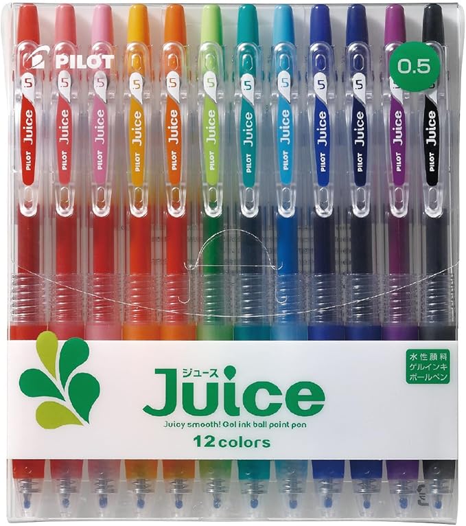 Pilot Juice Gel Ink Ballpoint Pen, 0.5mm, 12 Color Set (LJU120EF-12C)