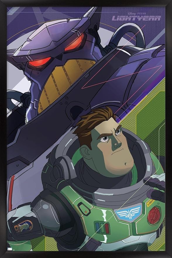 Trends International Disney Pixar Lightyear - Buzz and Zurg Wall Poster, 22.375" x 34", Black Framed Version