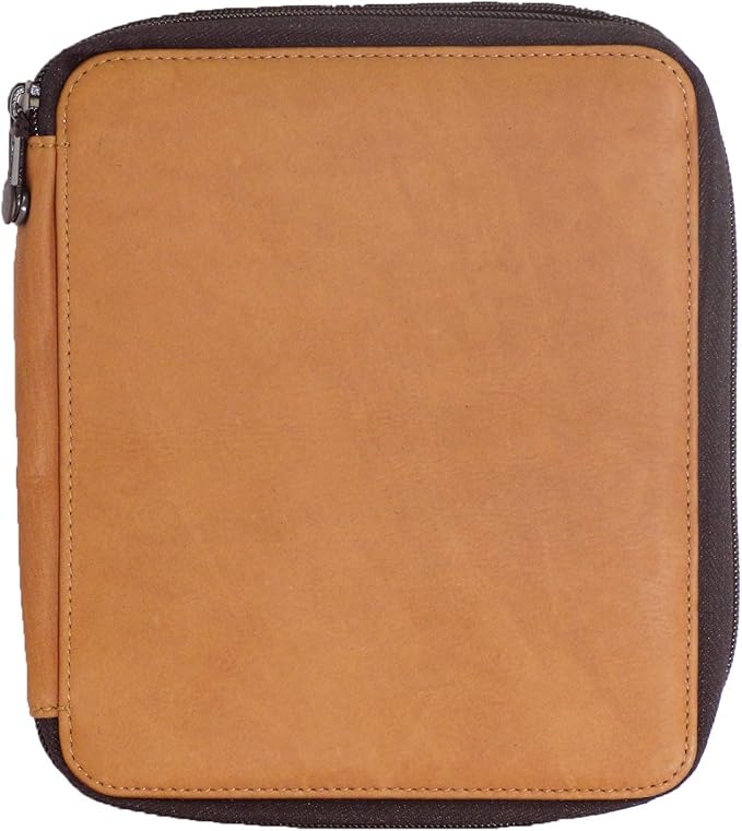 Speedball Art Products Genuine Leather Storage Case for Pencils, Markers, Pens and Art Supplies, Holds Up To 72 Standard Pencils, Antique Brown