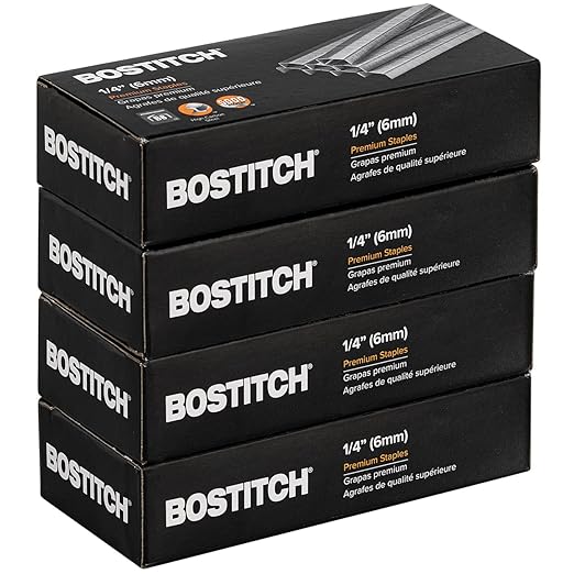 Bostitch B8 Staples 1/4 Inch PowerCrown Staples - Pack of 20,000