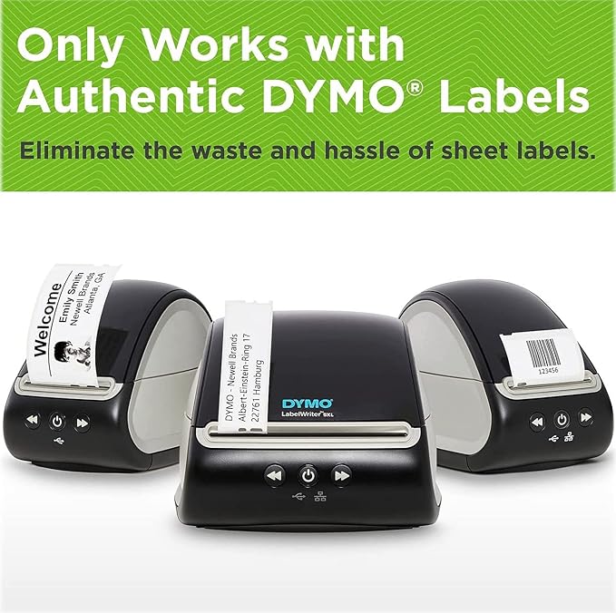 DYMO LabelWriter 550 Direct Thermal Barcode Label Printer with USB Connectivity Label Maker - 62 Labels Per Minute, Auto Label Recognition, Monochrome, Includes 1 Rolls of 500 Labels