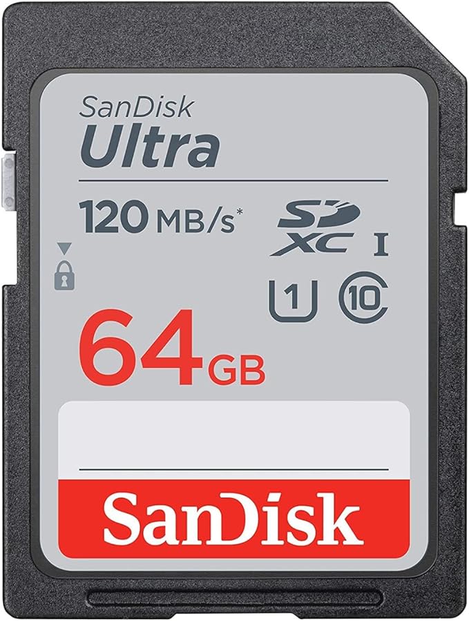 SanDisk 64GB 120MB/S Ultra UHS-I SDXC Memory Card (2-Pack) with Focus All-in-One High Speed Card Reader Bundle (3 Items)