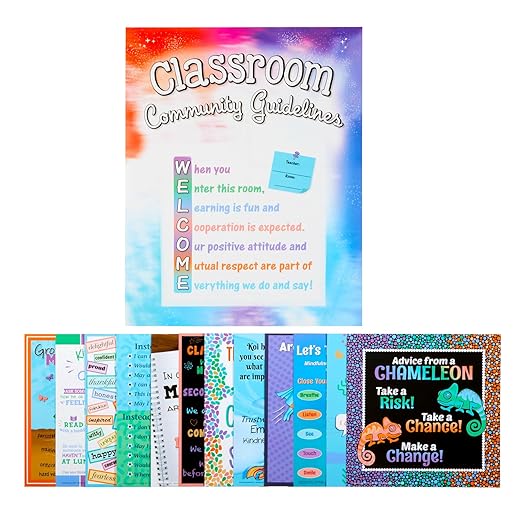 Really Good Stuff Classroom Community Guidelines 12-in-1 Poster Set