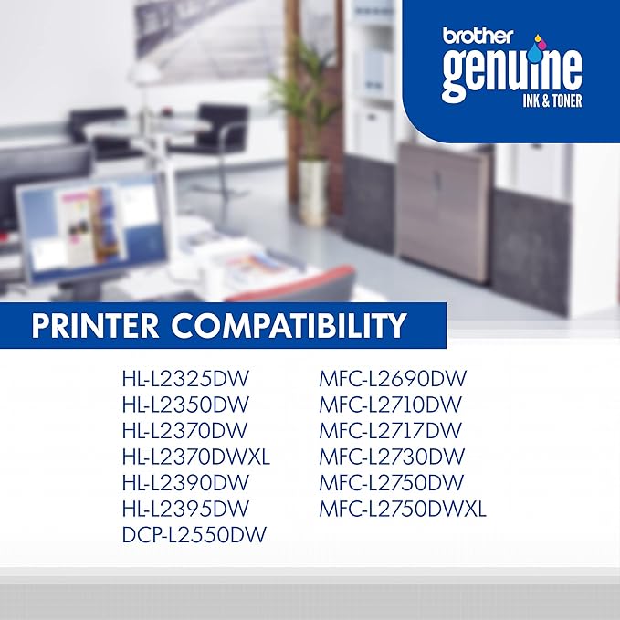Brother Genuine TN760 High Yield Black Toner Cartridge, (for use with MFC-L2710DW MFC-L2750DW -L2350DW HL-L2370DW -L2395DW HL-L2390DW DCP-L2550DW Printers) (Pack of 3)