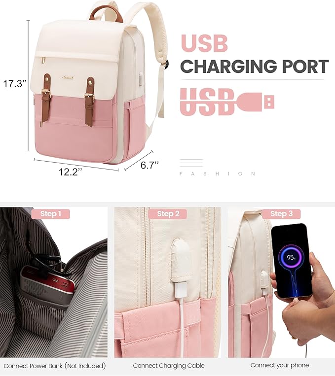 LOVEVOOK Travel Laptop Backpack Purse for Women Fashion Vintage Computer Backpack 15.6 Inch Large Teacher Nurse Backpack Casual Daypack for Business Work College