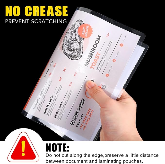 Thermal Laminating Pouches 5 Mil,150 Pack Laminating Sheets, 9 x 11.5 Inches Lamination Sheet Paper for Laminator, Clear, Round Corner Letter Size, Office School Supplies