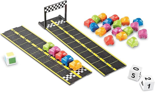 Learning Resources Mini Motor Math Activity Set - Math Manipulatives for Preschoolers, Preschool Board Games, Learning & Education Toys, Addition and Subtraction Games, Counting & Color Sorting Toys