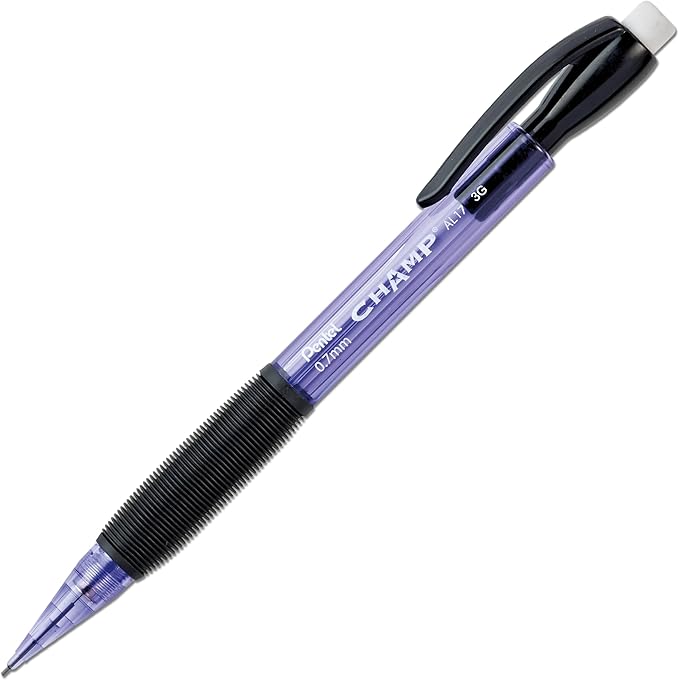 Pentel CHAMP Mechanical Pencil, (0.7mm), Violet Barrel, Box of 12 (AL17V)