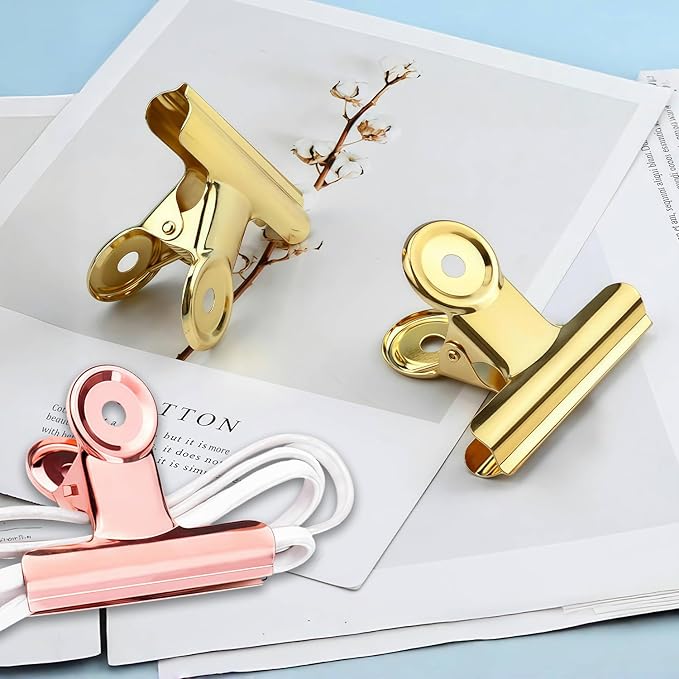 120 PCS Metal Hinge Clips Colored Spring Clip, Large Bulldog Clips 3.5+3+2+1.5 Inch, Colorful Bull Hinge Paper Clip for Crafts, Photo, Drawing, Food Bags at Home, Office, School, Shop