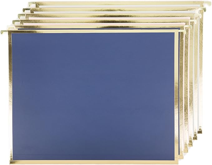 U Brands Fashion Hanging File Folders, Office Supplies, 6 Count (Classic Chic)