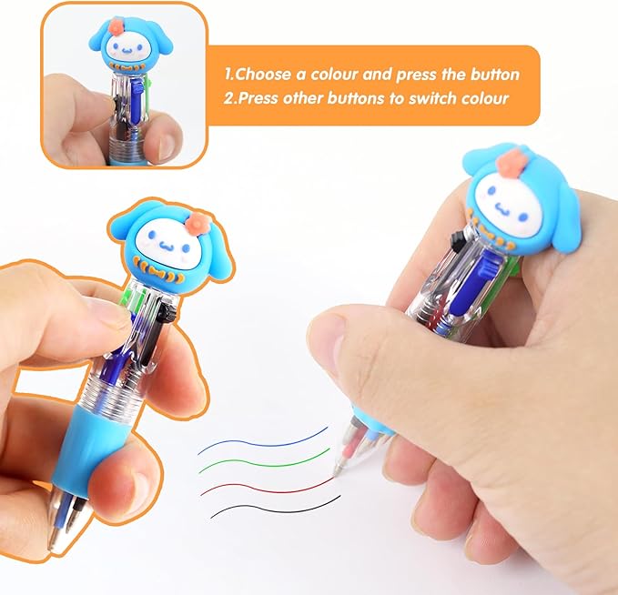 35 Pack Mini Multicolor Pens in One 4-in-1 Fun Pens for Kids Cute Ballpoint Pen Bulk for Birthdays and Children's Parties Fun Gifts Assorted Ink Kawaii Pen