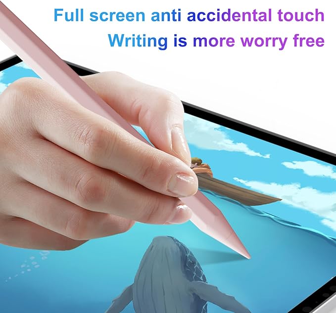 Stylus Pen for iPad 6th-11th Generation,Fast Charge Apple iPad Stylus Pencil with Palm Rejection,Compatible with 2018-2025 i Pad 6/7/8/9/10 Gen, Pro 13"/12.9"/11"/M4, Air 3/4/5/M2, Mini 5/6