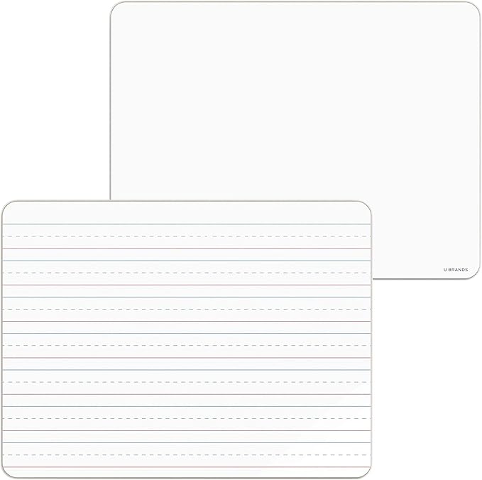 U Brands Dry Erase Lap Boards, Double Sided, Small White Board, 9" x 12" Inches, 10 Count