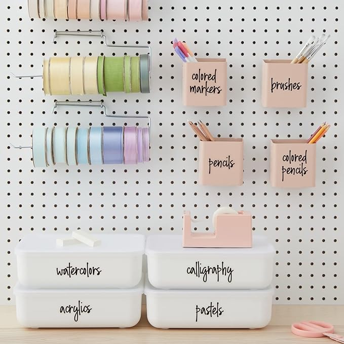 Talented Kitchen Office & Craft Stickers - 212 Pack, Black Water-Resistant Vinyl - Home & Office Organization - Classroom & School Supplies