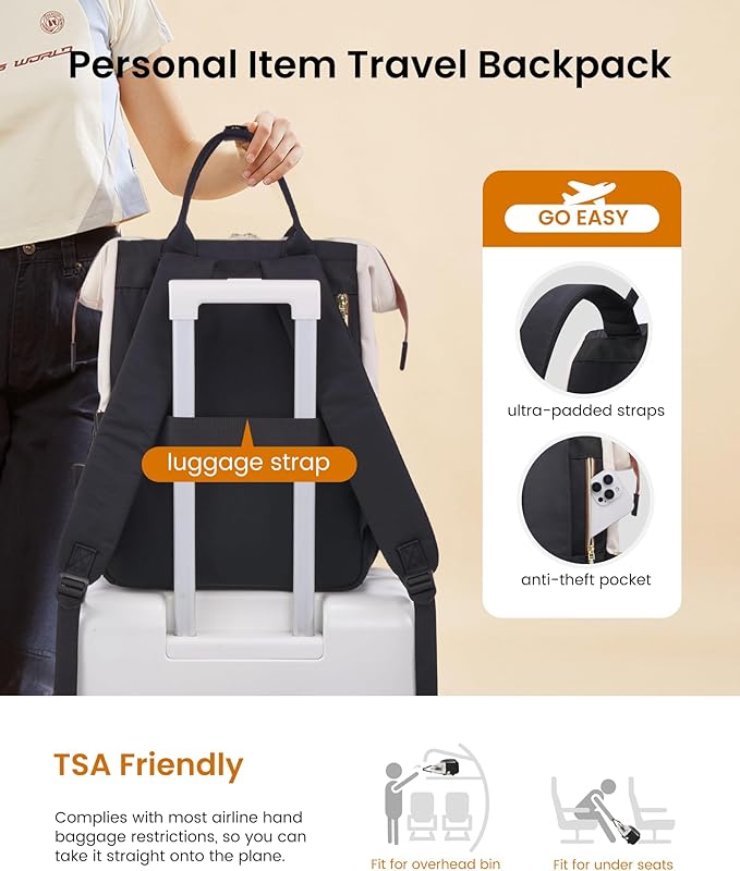 LOVEVOOK Puffer Laptop Backpack for Women, 17 Inch Work Backpack purse for Nurse Teacher, College Bookbag Personal Item Travel Bag Computer Daypack for Daily Commute