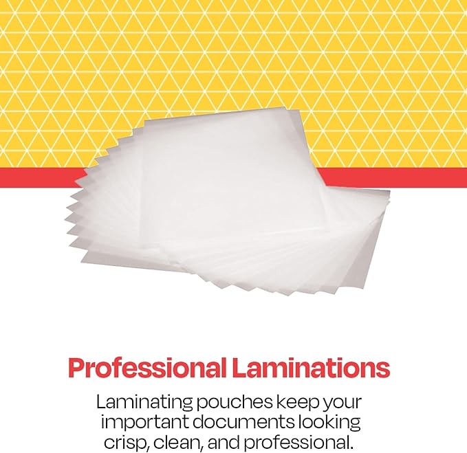 School Smart Laminating Pouches, 2-1/2 x 3 1/2 Inches, 7 mil Thick, Pack of 100