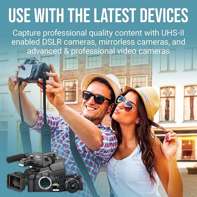 PNY 512GB EliteX-PRO60 UHS-II SDXC Memory Card - R280MB/s W150MB/s, U3, V60, 4K UHD, Full HD, UHS-II for Professional Photographers & Content Creators, DSLR Mirrorless Cameras, Advanced Video Cameras