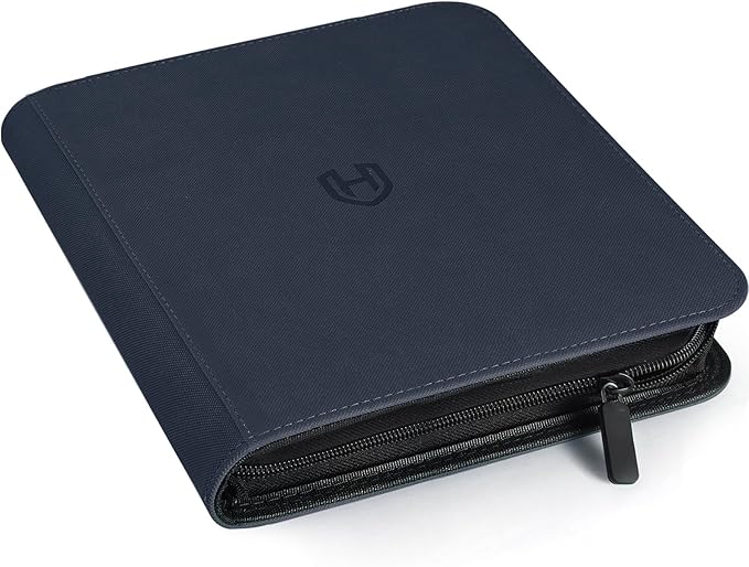 Card Binder 12 Pocket with Zipper, 816 Pockets Trading Card Holder Book, Premium PU Cover Zip Folder Binder, Side Loading Carrying Case Binder Album for TCG, MTG, Sports Cards, Game Cards