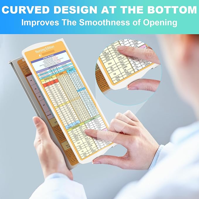 Clipboards Nursing Clipboard Trifold Foldable, 3 Layers Aluminum Nurse Clipboards with Nursing Edition Cheat Sheets Folding Pocket Size for Students, Nurses and Doctors (Light G)