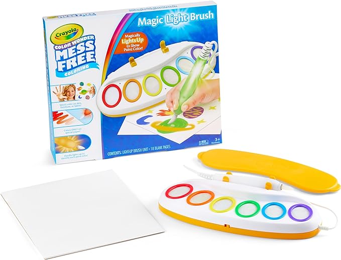 Crayola Color Wonder Magic Light Brush, Mess Free Painting Station for Kids, Easter Basket Essential & Stuffer, Easter Gift for Kids, Toddler Activity Toy, Ages 3+